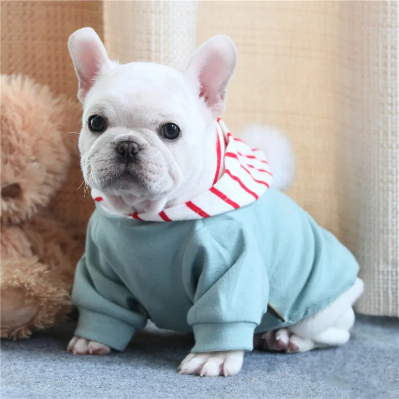 Толстовки с капюшоном для собак осенне-зимняя одежда Французский костюм