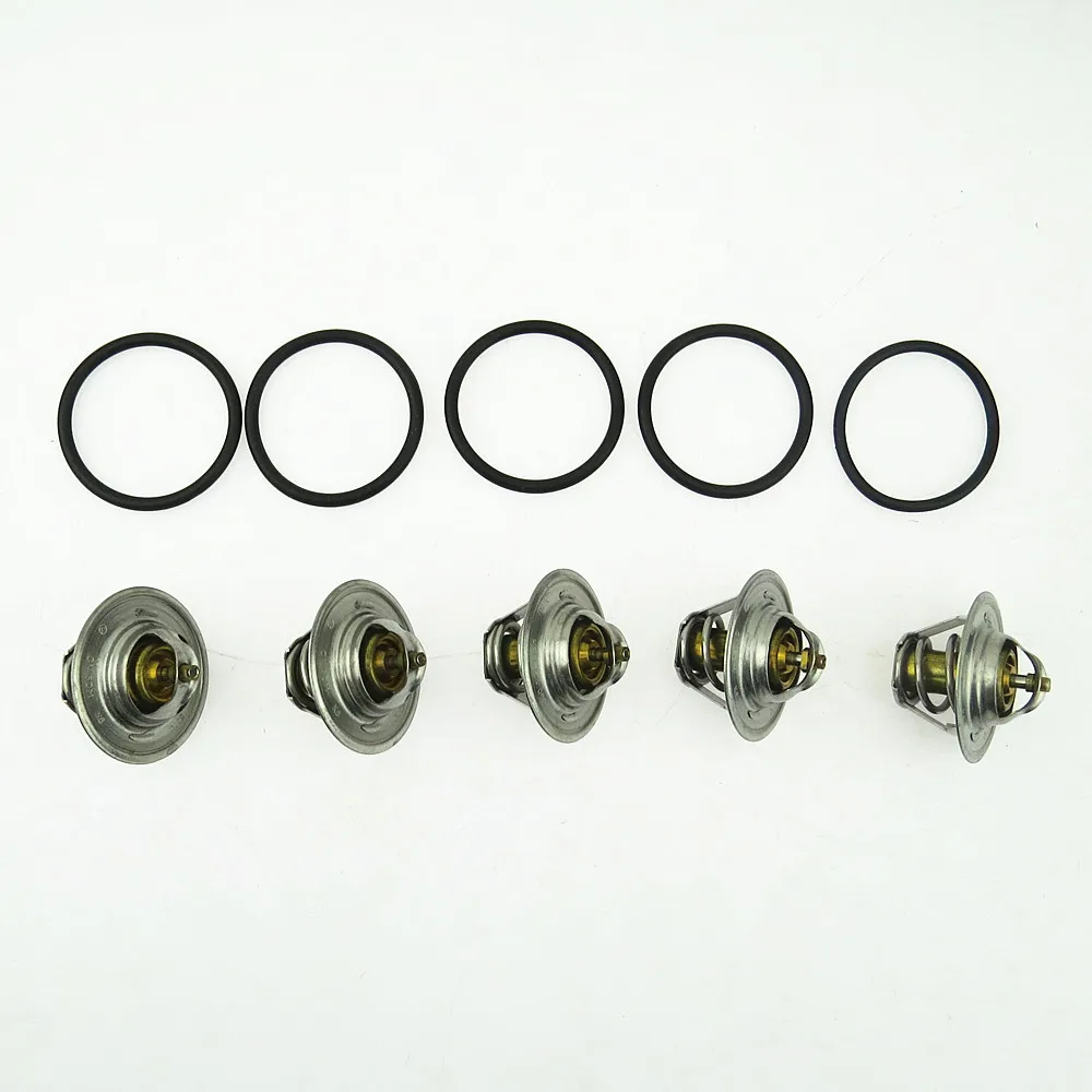 SCJYRXS 5Set 87 Celsius Degrees Engine Coolant Thermostat Temperature Sensor For Passat B5 Golf MK4 Beetle TT 050 121 113H