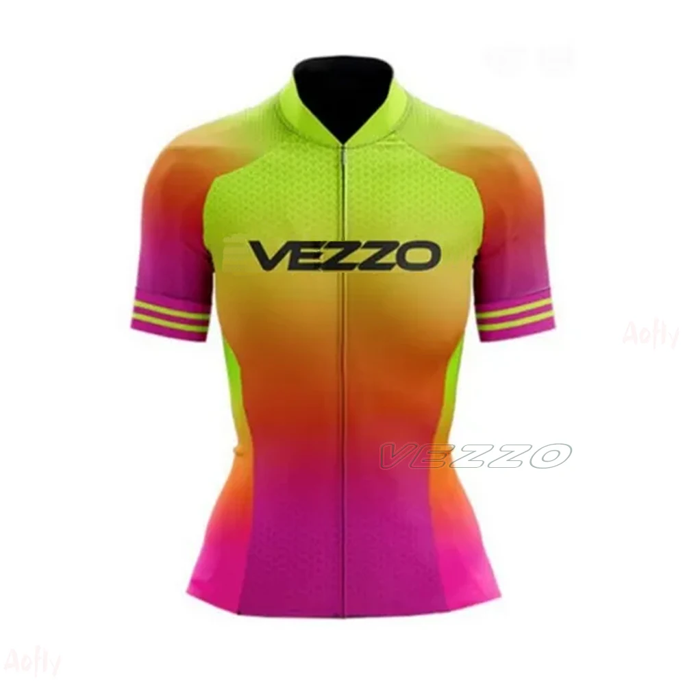 

Vezzo Women's Cycling Shirt Cycling Clothing Cyclists Bike Short Sleeve Uniform Tops Summer Mountain Bicycle Clothing