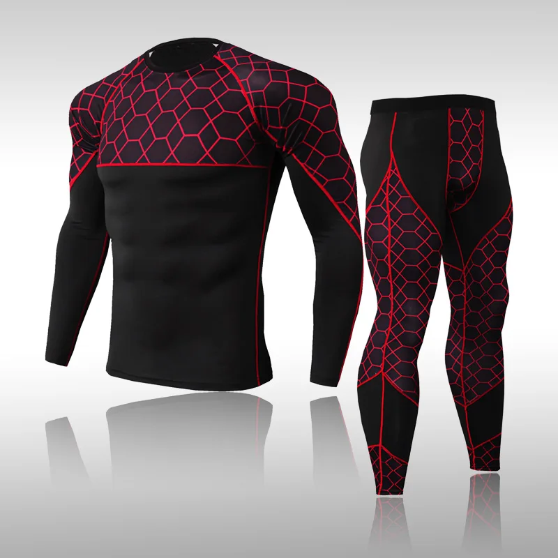 New Men Skiing Thermal Underwear Suit Winter Quick Dry Ski Sportswear Ski Warm T-shirt Snowboarding Thermal Underwear Set
