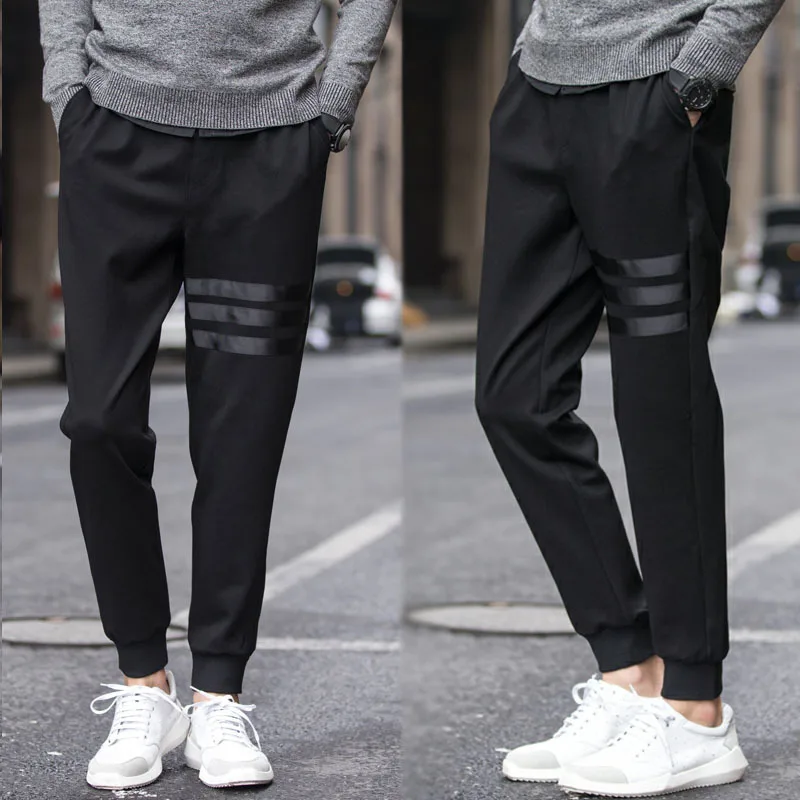 

Hot Selling Casual Pants Men's 2017 Autumn Long Pants Teenager Athletic Pants Slim Fit Skinny Pants BOY'S Thin Sweatpants