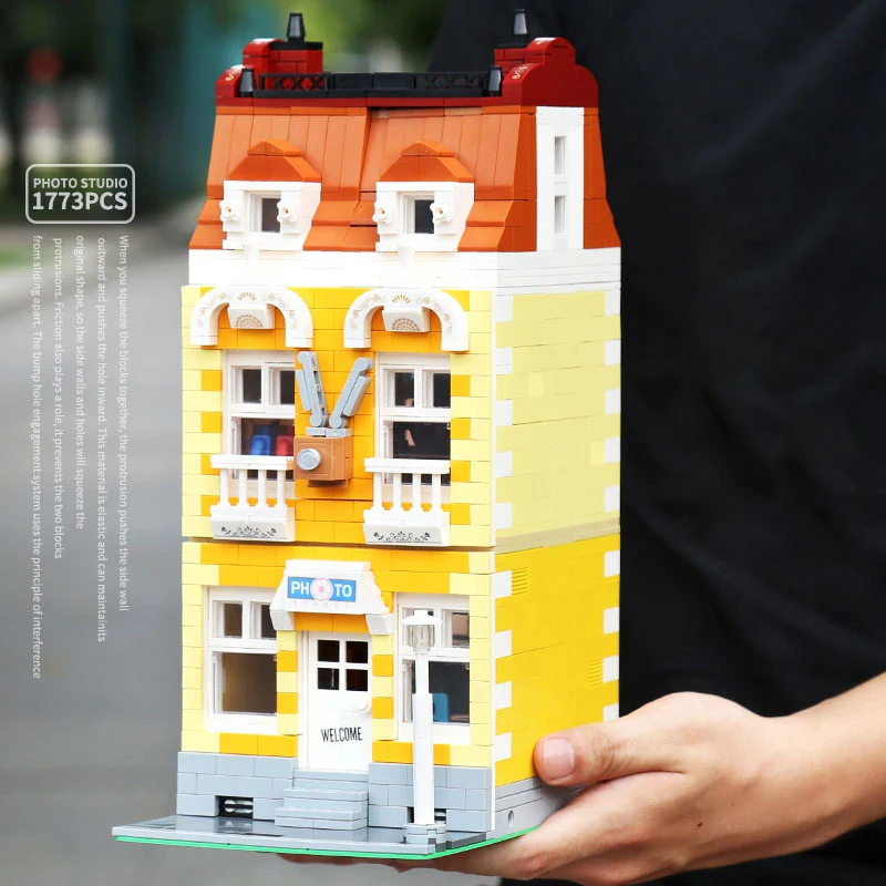MOC Streetview строительные блоки ВИНТАЖНАЯ фотография модель пола сборка наборы