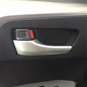 

WELKINRY car auto cover For Toyota RAV4 RAV 4 IV XA40 2016 2017 2018 2019 ABS chrome interior inner door handle doorknob trim
