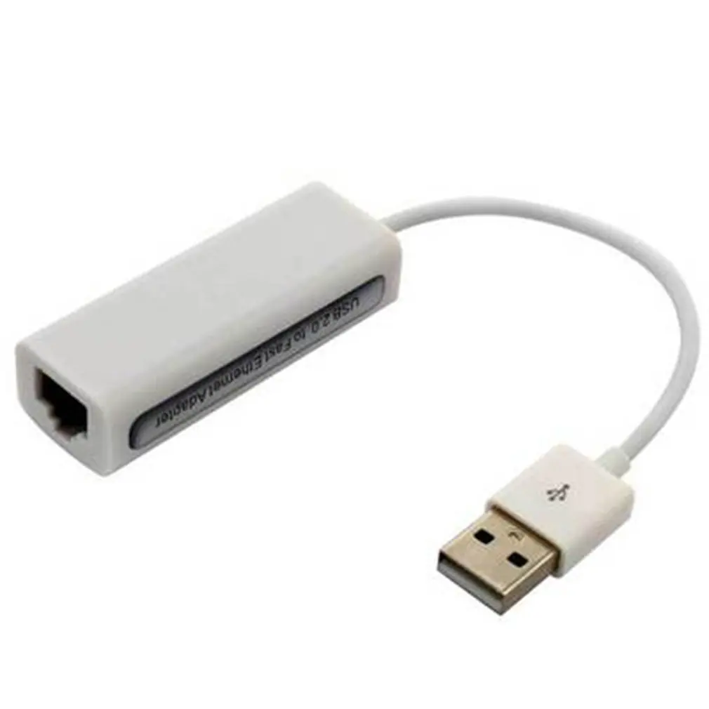 USB 2,0 Проводная сетевая карта внешняя USB к RJ45 сетевой порт линия высокая скорость и стабильность USB прямое подключение кабеля - Цвет: Белый
