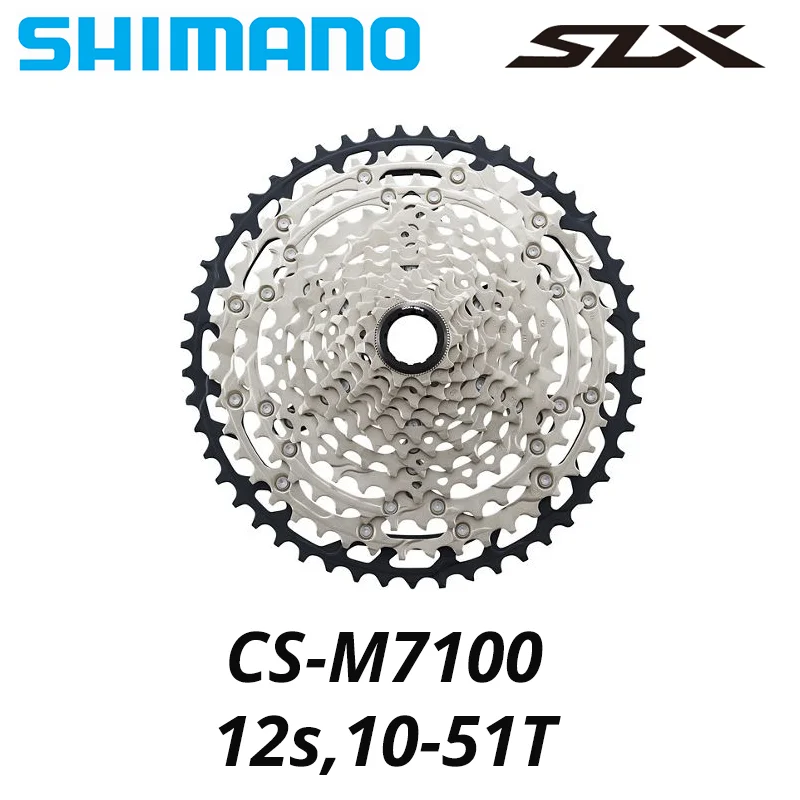 SHIMANO Deore M6100 SLX M7100 XT M8100 12 Speed Micro Spline Mountain Bike Flywheel 12v Variable 12speed Flying 12s 10-51T Bicycle Cassette Bicycle Sprocket Gear Bicycle Parts Bike Sprocket Bike Freewheel