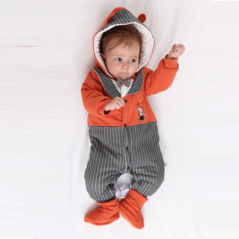 

Newborns Onesie Autumn And Winter Infant One-piece Warm Thick Onesie Baby One Piece a Generation of Fat