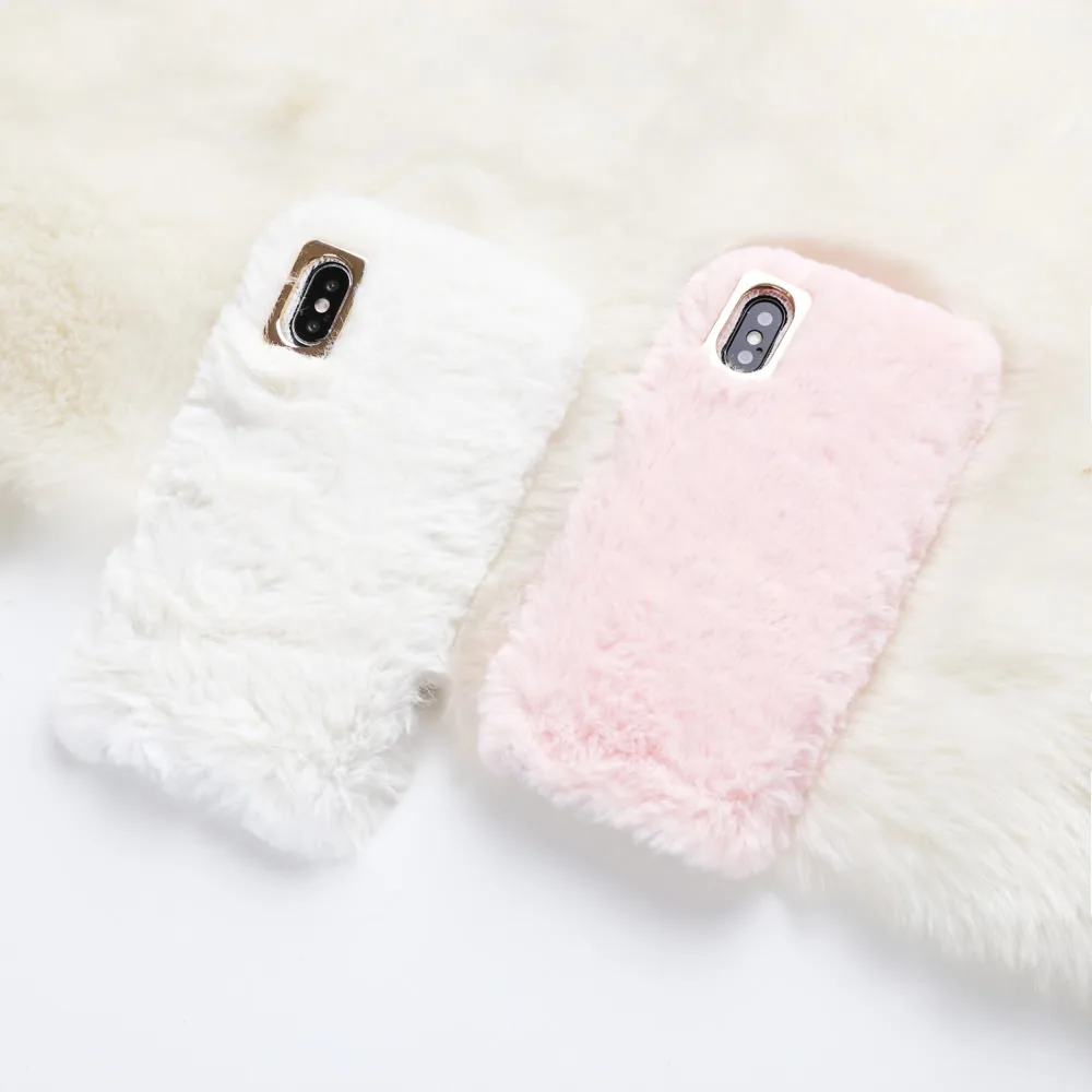 LLZ.COQUE модные блестящие чехлы с теплым мехом для Iphone 11 Pro Xr XS MAX X XS 10 6 6S 7 8 PLUS 5 5S SE Противоударная задняя крышка Capas