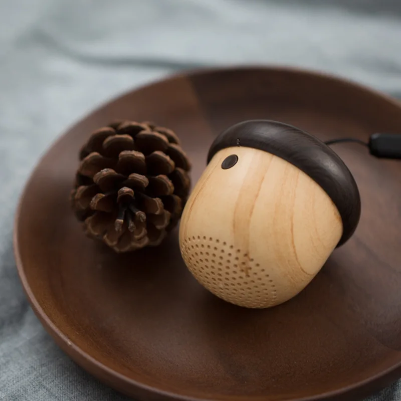 J2 деревянная гайка беспроводной мини Bluetooth динамик стерео звук сумка кулон Новое поступление