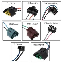 Importação h11 carro halogênio lâmpada soquete adaptador de alimentação plug conector cablagem 57ba