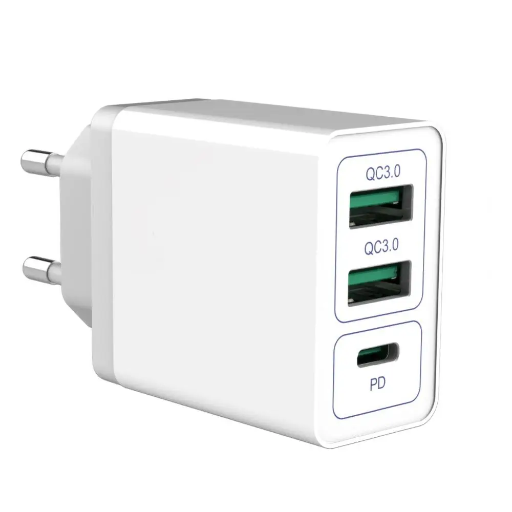 36 Вт Usb C Usb зарядное устройство быстрое зарядное устройство 3,0 ЕС адаптер для зарядки телефона адаптер питания для iPhone/samsung/huawei QC C PD быстрое зарядное устройство - Цвет: 2 Port US