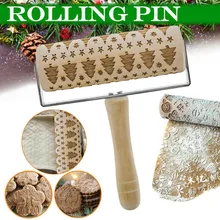 Деревянные рождественские тиснения Скалка Выгравированные DIY Инструменты для выпечки печенья малыш лапша печенье, фондан, пирог тесто Прямая поставка# SH