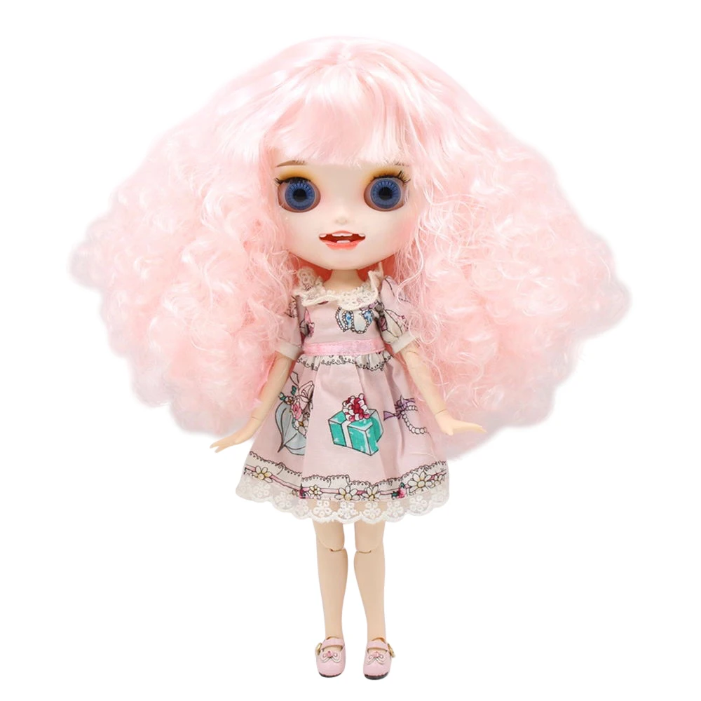 Fortune Days 1/6 bjd кукла шарнир тело белая кожа smail лицо мягкие вьющиеся волосы новое матовое лицо с бровями блеск для губ SD Подарочная игрушка