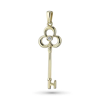 

Pendant in yellow gold with a diamond