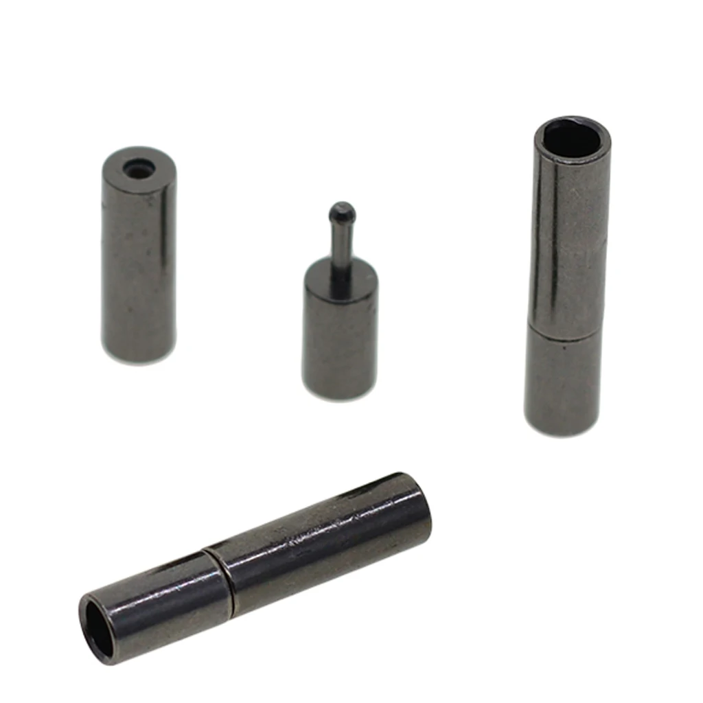 

10 Sets 14x3mm Bayonet Push Clasp Leather Cord Ends Connector