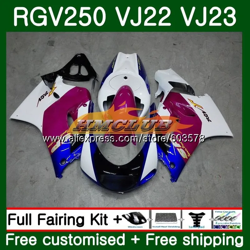 Корпус для SUZUKI SAPC VJ22 RGV 250 94 95 96 97 98 18CL. 14 розового голубого цвета с RGV-250 VJ23 RGV250 1988 1994 1995 1996 1997 1998 обтекатель