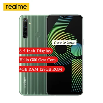 

Realme 6i Smartphone 6.5" Media Tek Helio G80 Octa Core 48MP AI Quad Camera 5000mAh Battery 4GB RAM 128GB ROM Mobile Phone