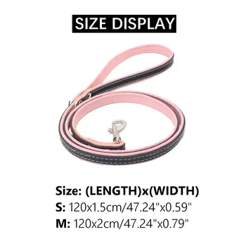 

New PU Walking Rope Dog Leash for Small Medium Large Dogs Harness Leash Running Safe Dog Belt Pet Dog Collar Long Lead Leash 3 C
