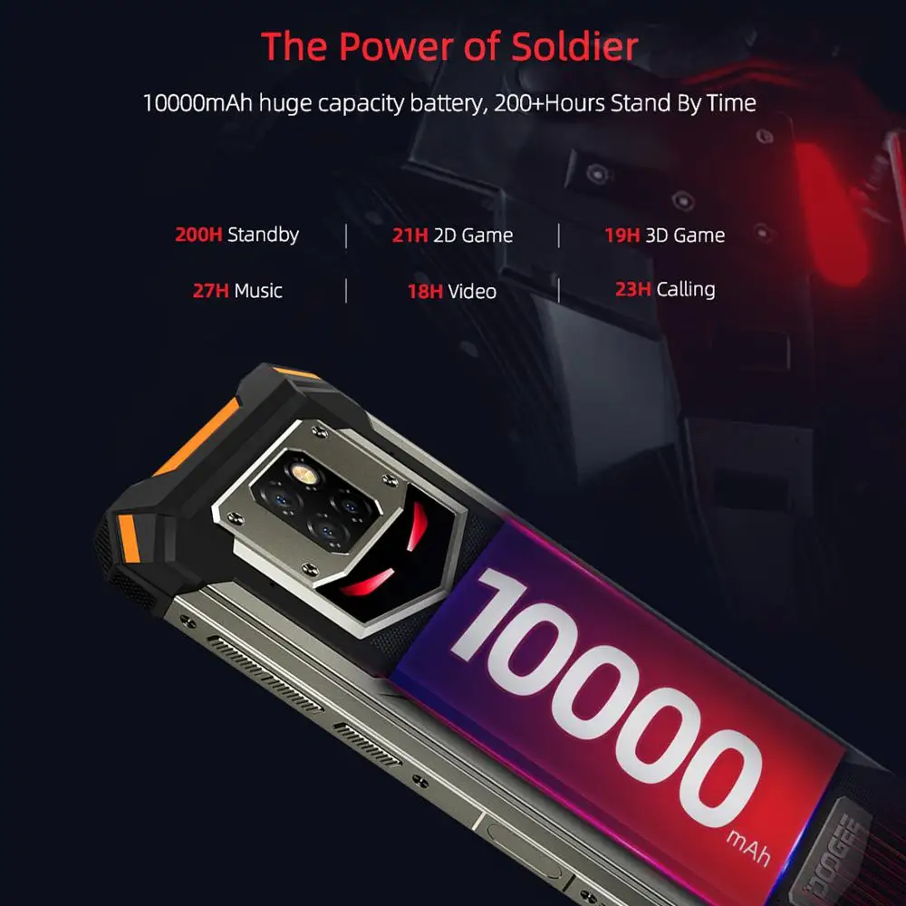 DOOGEE S88 Pro 10000mAh NFC OTG IP68/IP69K Rugged Phone Octa Core 4G SmartPhone 6GB RAM 128GB ROM 21mp Android 10 Mobile Phone DOOGEE S88 Pro 10000mAh NFC OTG IP68/IP69K Rugged Phone Octa Core 4G SmartPhone 6GB RAM 128GB ROM 21mp Android 10 Mobile Phone