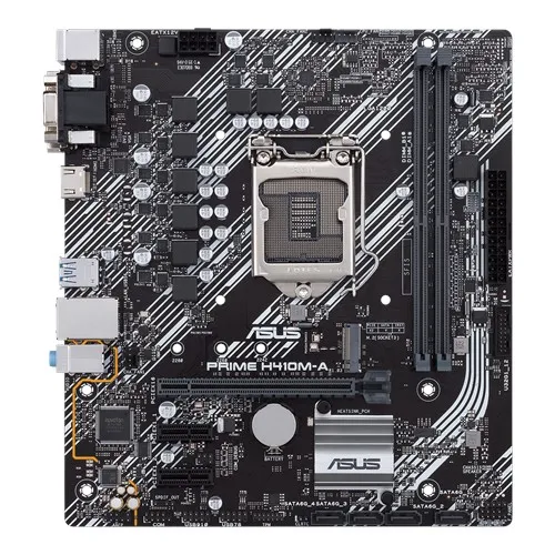 Новая материнская плата ASUS H410M-A LGA 1200 micro ATX с M.2 DDR4 2933 МГц HDMI D-Sub DVI USB 3 2 Gen 1 порты S |