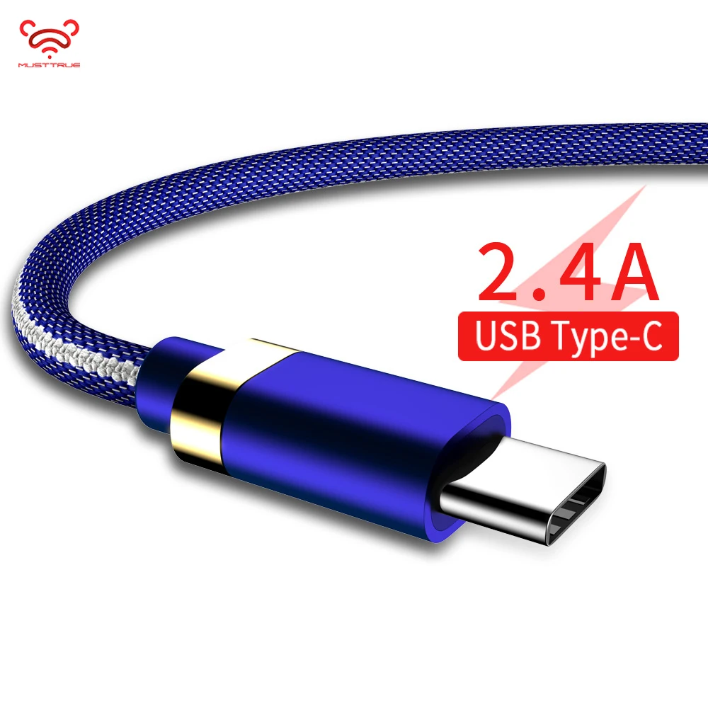 

MUSTTRUE USB C Cable for samsung s8 s9 xiaomi mi a2 Type c cable Data Cord usbc cable for huawei p20 pro oneplus wire