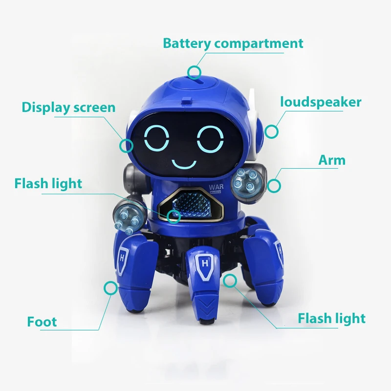 Младенческий Сияющий Танцующий Робот игрушка флэш головоломка электрические