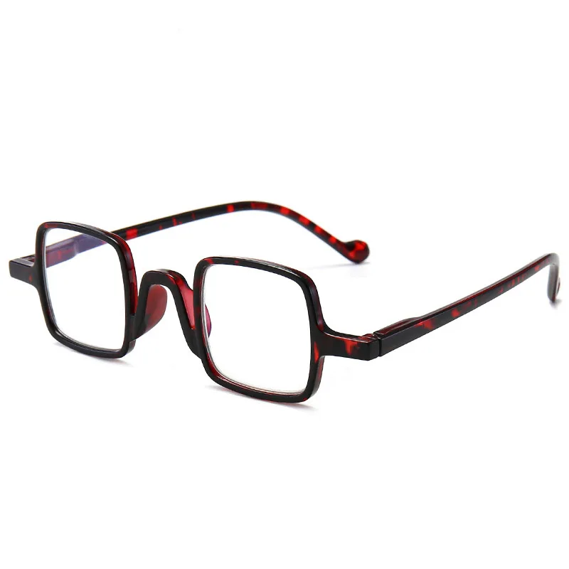 Ahora квадратные очки для чтения мужские и женские Ретро Анти-Синие лучи пресбиопические очки для дальнозоркости антибликовые очки+ 1,0 1,5 2 2,5 3 - Цвет оправы: Red Leopard Print