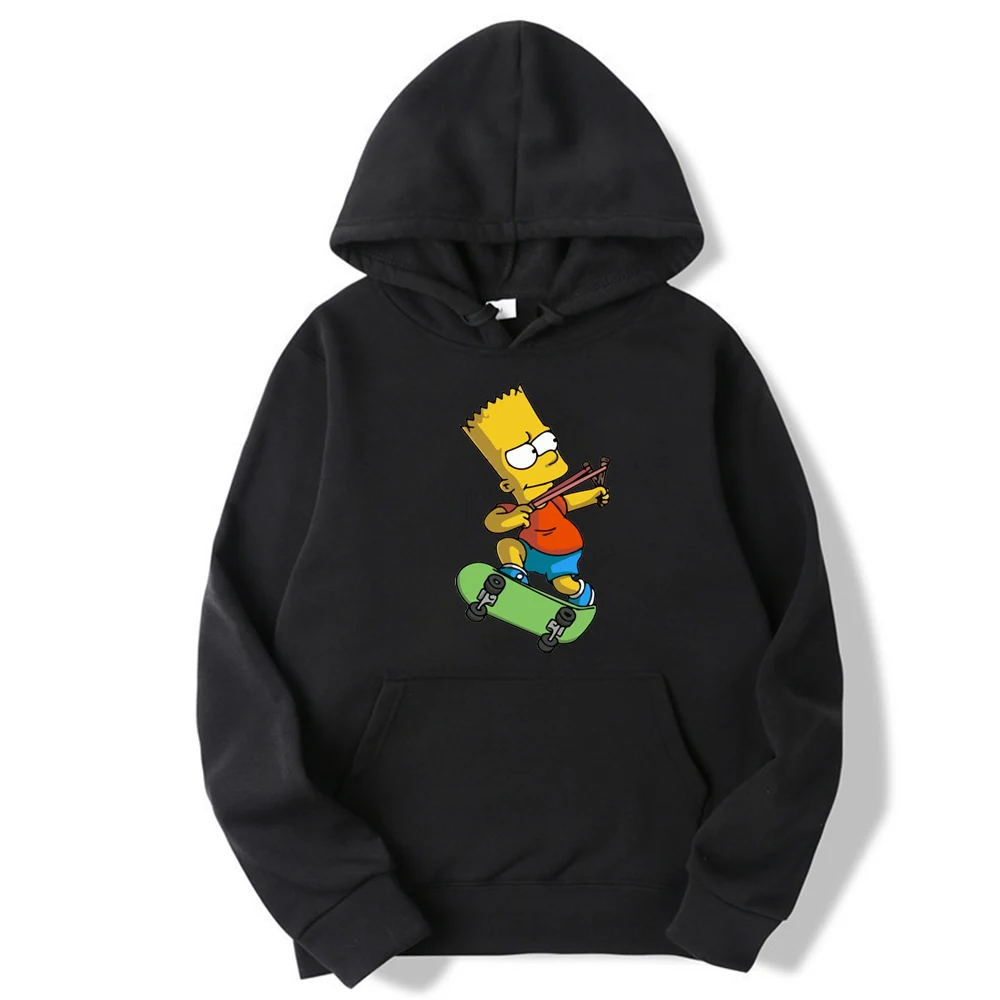 Casual The Simpsons Print Hip Hop long Sleeve Men's and Women's Funny hoodie Harajuku Sweatshirt To