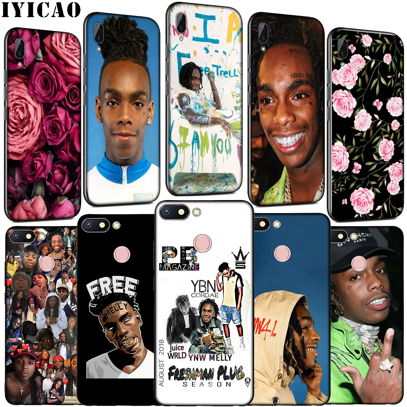 Мягкий силиконовый чехол для телефона Rap POP ynw melly Xiaomi Redmi Note 8 8T 8A 7 7A 6 6A 5 5A K30 K20 Pro GO S2 |
