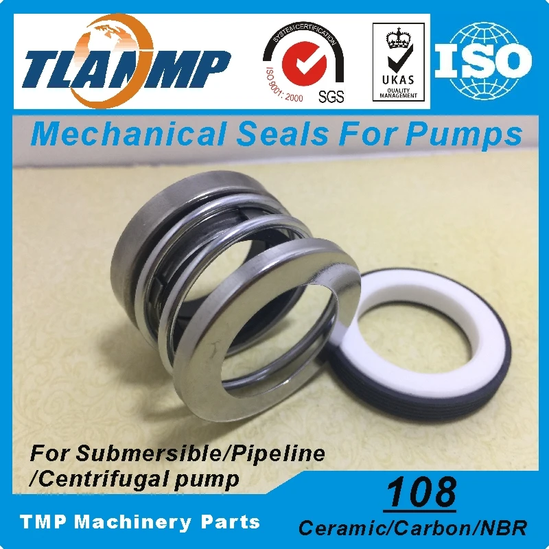 108-40 Mechanical Seals (Material: Carbon/Ceramic/NBR) Shaft Size 40mm Single Spring Pump Seal Used in Clean/Waste Water,Oil