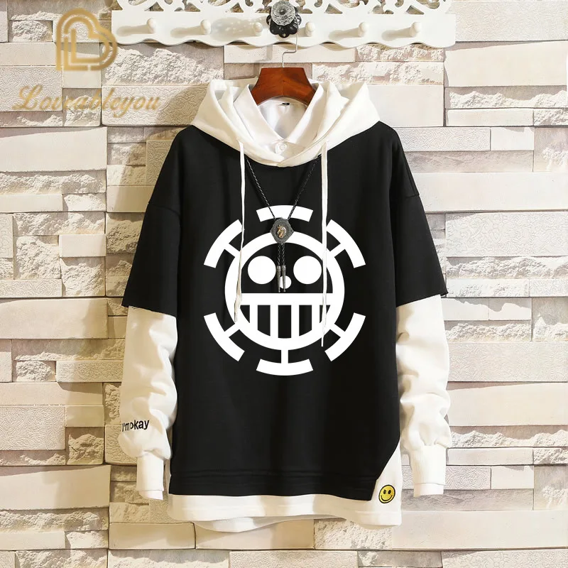 

New ONE PIECE Anime Cosplay Cosplay Costume Monkey D. Luffy Ace Zoro Hoodie Unisex Casual Fake Two-piece Sweater