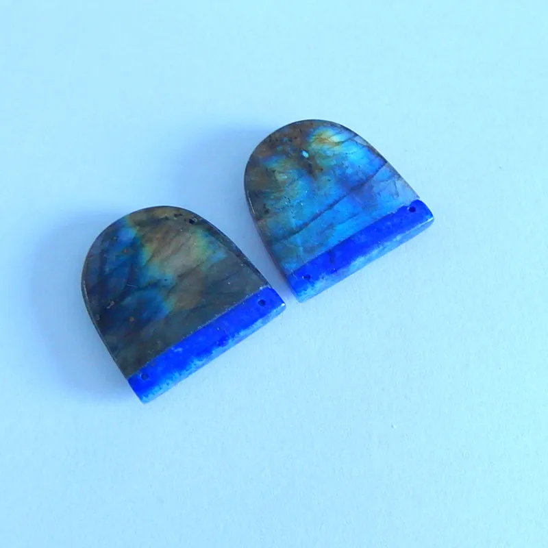 

Wholesale,Lapis Lazuli ,Labradorite Intarsia fashion woman Earrings,25x23x5mm,11.09g