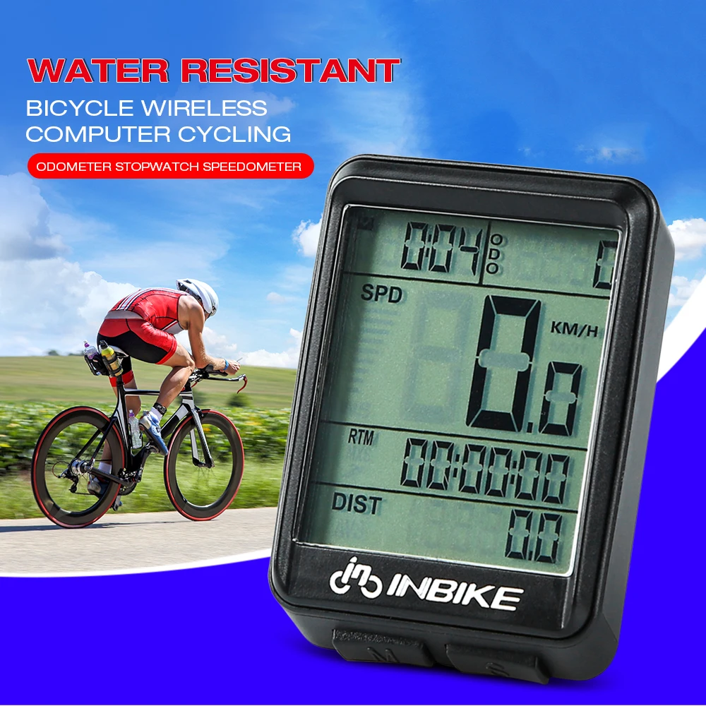 

INBIKE Water Resistant Bicycle Wireless Computer Cycling Odometer Stopwatch Speedometer Intelligent Chip Bike Computer Stopwatch