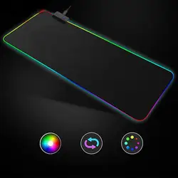 Tapis de souris lumineux LED RGB magique, coussin de souris de jeu grande taille, couverture antidérapante en caoutchouc 