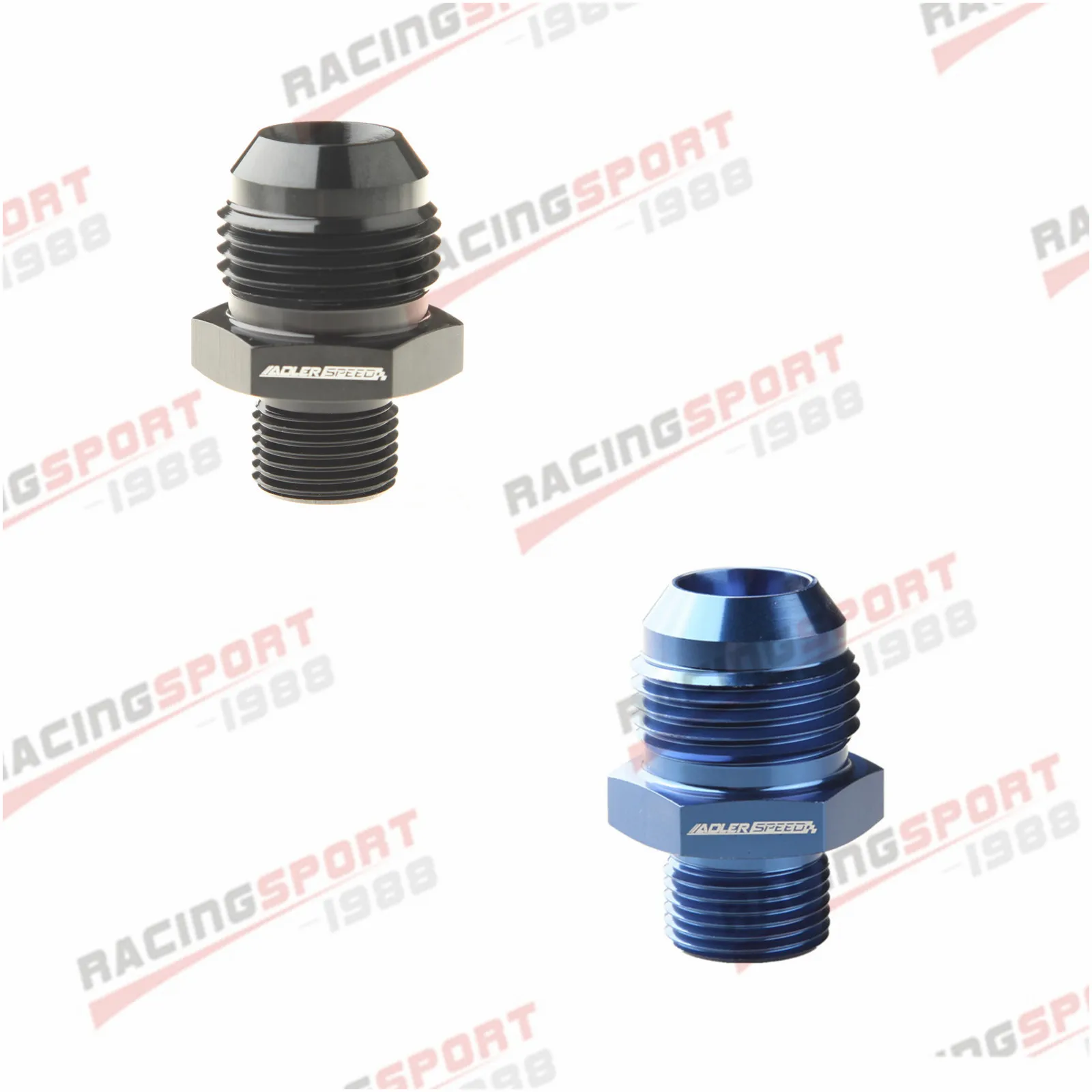 

ADLERSPEED 12AN Male Flare To M18 x 1.5 Metric Straight Fitting Adapter Aluminum Blue/Black