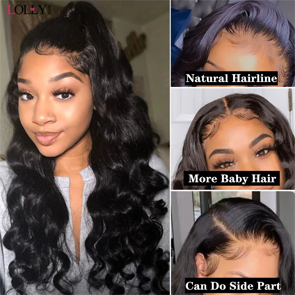 Loose Wave Wig Lace Front Human Hair Wigs Brazilian Human Hair Wigs Remy Lace Frontal Wig Pre-Plucked Closure Wig for Women