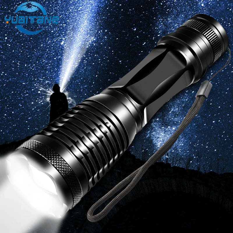 Светодиодный тактический фонарик T6/L2/V6 3000 люмен портативный фонарь с 5 режимами