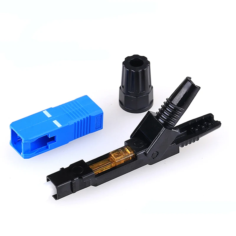 SC/APC UPC Fiber Optic Quick Connector Cable Cold-Connection-Adapter FTTH Fiber Optic Fast Connector SC Fiber Field Assembly