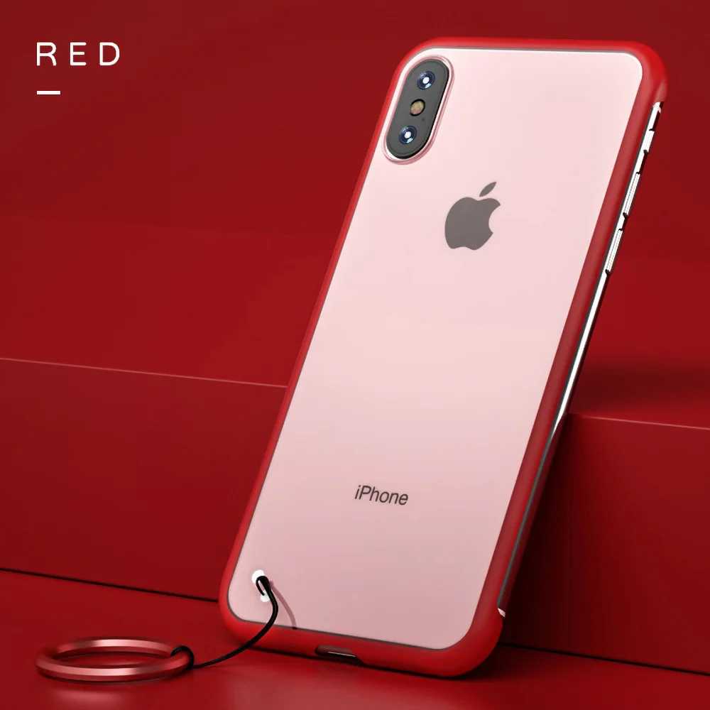 SMORSS Ультратонкий чехол для телефона без полей для iPhone X XS Max 11 pro прозрачный чехол-накладка для iPhone X XS Max XR 11 11 PRO MAX - Цвет: Red