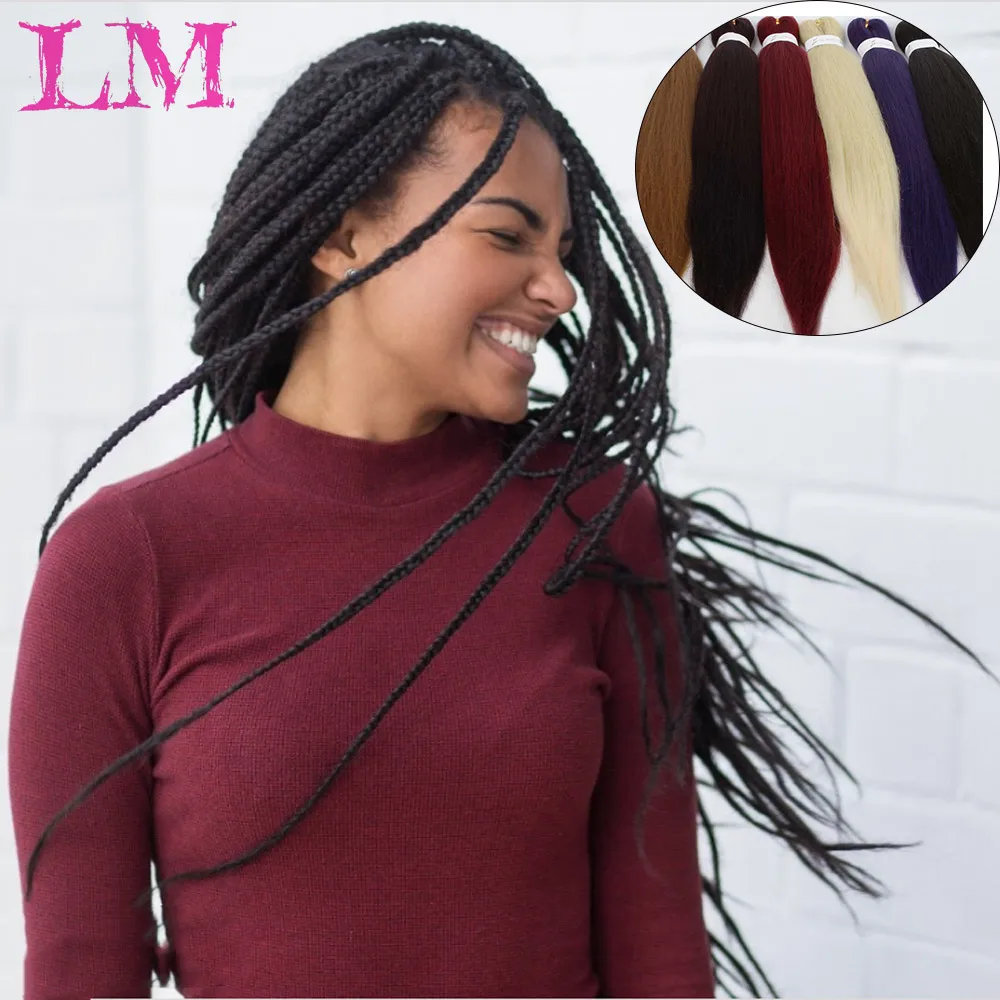 

LM Ombre Braiding Hair Jumbo Braids Hair Wig Easy Synthetic 20" Low Temperature Fiber Crochet Braid Crochet Hair Extension