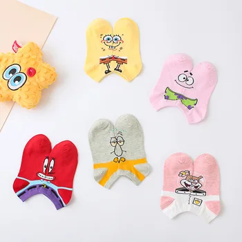 

2019 women's fashion classic anime cartoon socks cute Korean women style ankle socks candy color fun kawaii novelty girl socks