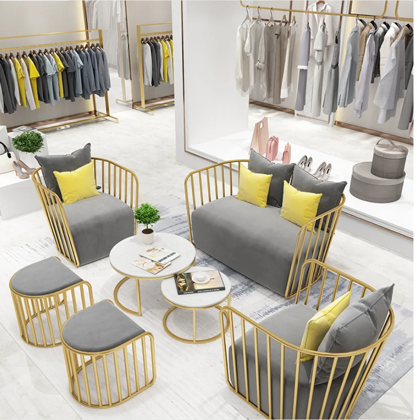 Scandinavian clothing store sofa shop with simple and modern Korean manicure shop reception beauty salon small sofa net red