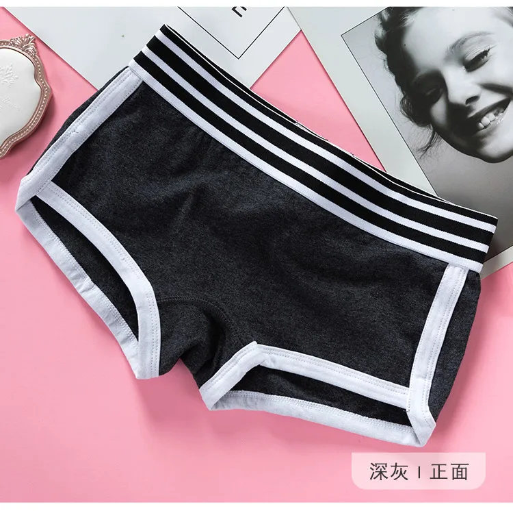 cute underwear 1 /2 women's color shorts tomboy midrise neutral briefs cotton boxer briefs solid shorts lesbian boy shorts high waisted cheeky underwear