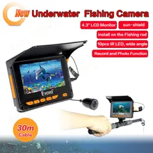 TOMOUNT 20M30M подводная камера для рыбалки 4," ЖК-монитор Fish Finder10pcs IR светодиодный угол видеокамера зимняя рыболовная камера