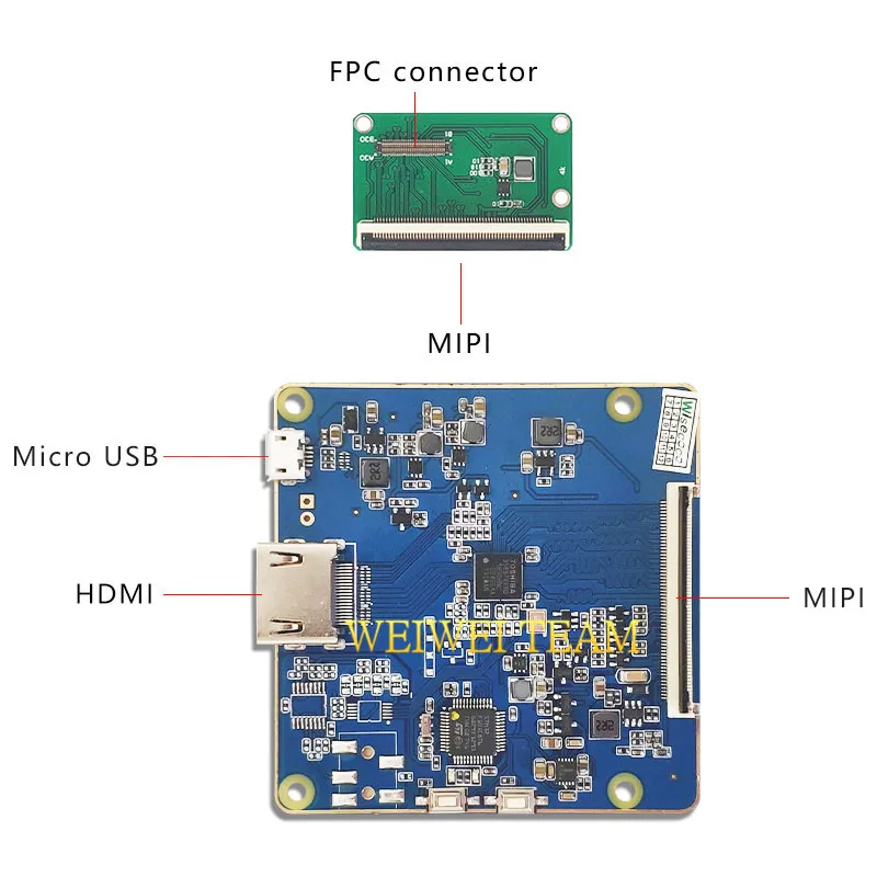 Wisecoco 5,5 дюймов 4 к высокое разрешение Ips ЖК-дисплей ultra HD панель 2160x3840 Hdmi Mipi плата для VR Hmd 3D принтер