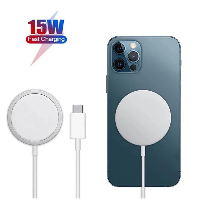 15 Вт Оригинальное магнитное Беспроводное зарядное устройство для iPhone 12 Pro Max Qi