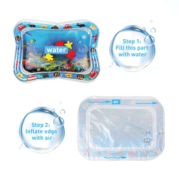 

Baby Water Mat Infant Tummy Time Playmat Toddler Fun Activity Play Toy