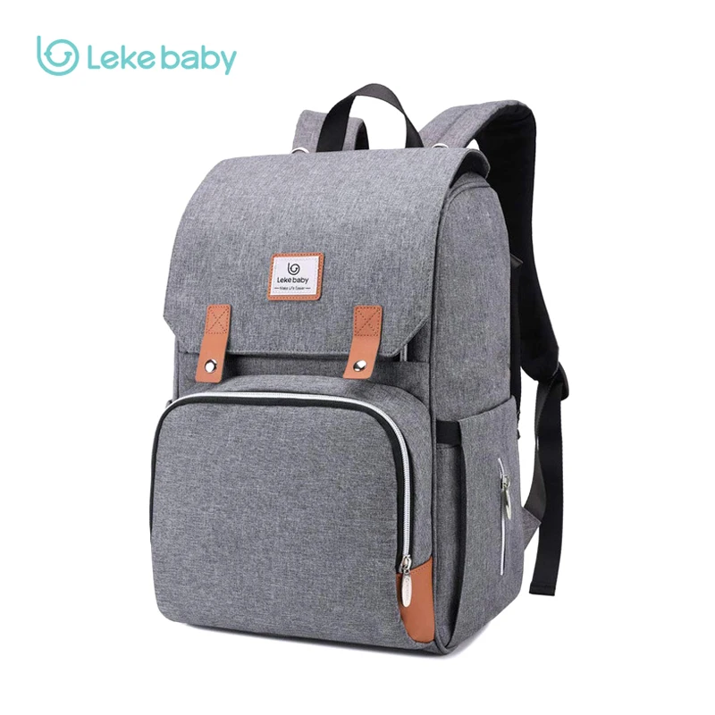 

LEKEBABY Baby Diaper Bag Large Capacity Waterproof Nappy Kits Mummy Maternity Travel Backpack Nursing Handbag with Changing mat
