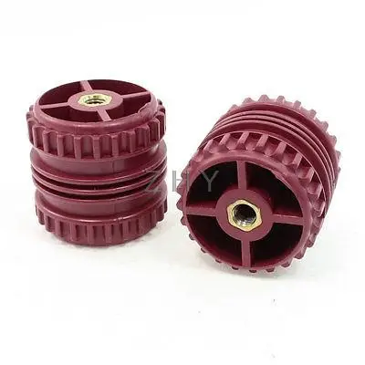 

8mm Threaded Dark Red Bus Bar Support Insulator 50mm Height 2 Pcs