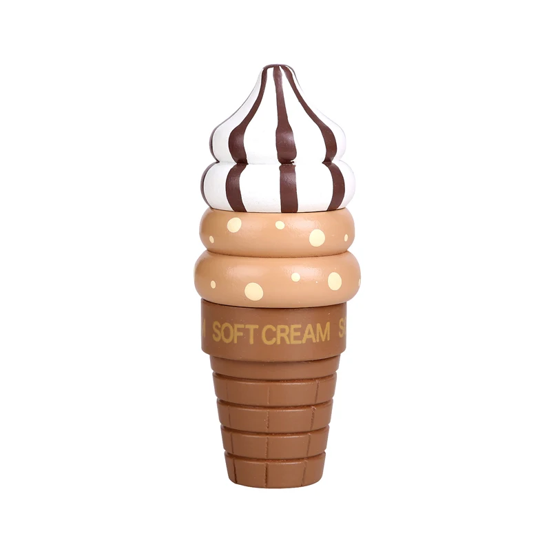 Игровой дом игрушки Магнитные шоколадные мороженое Клубничное мороженое Детские деревянные игрушки подарок оптом
