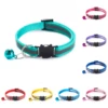 New Colors Reflective Breakaway Cat Collar Neck Ring Necklace Bell Pet Products Safety Elastic Adjustable With Soft Material 1PC 1